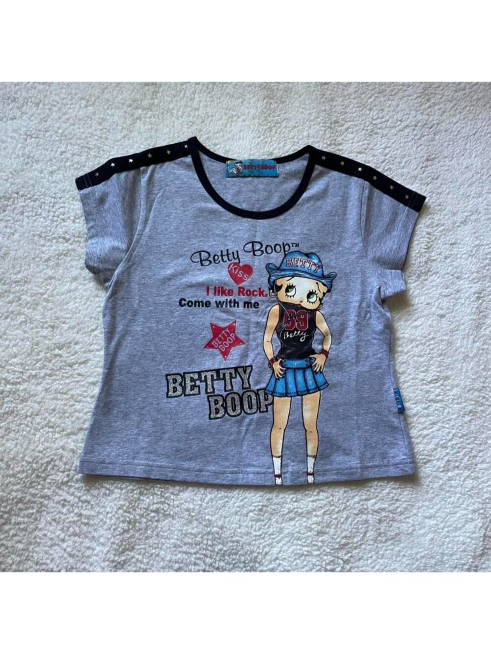 Vintage grey Betty Boop baby tee